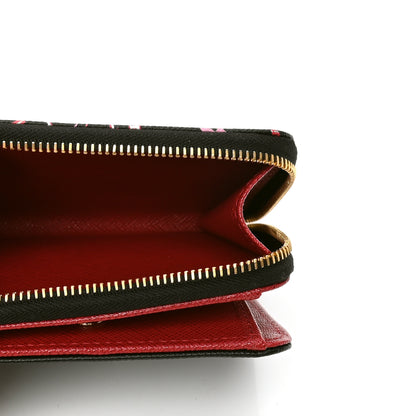 Prada X UNIVERSAL STUDIOS Saffiano Thunder Frankenstein Compact Zip Around Wallet Lacca 5 of 5