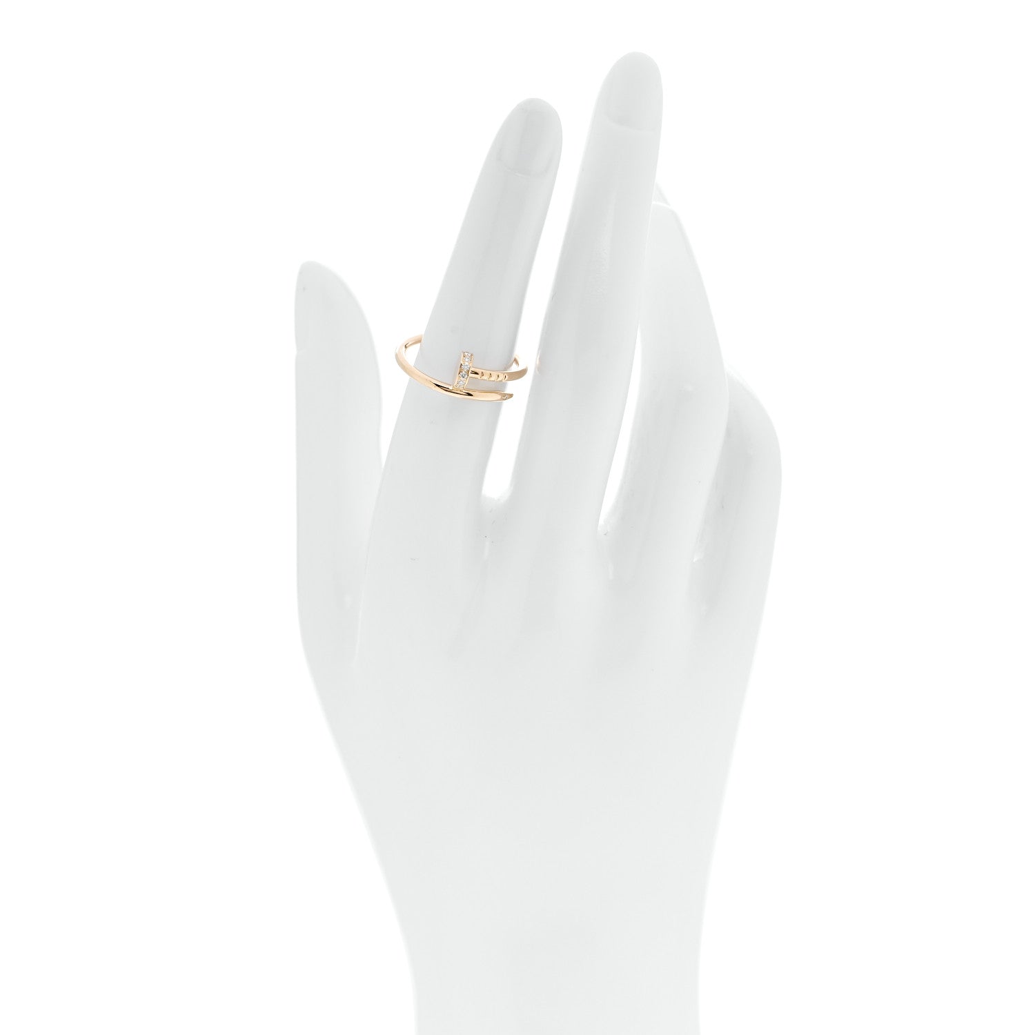 Cartier 18K Yellow Gold Diamond Small Juste Un Clou Ring 54 6.75 2 of 5
