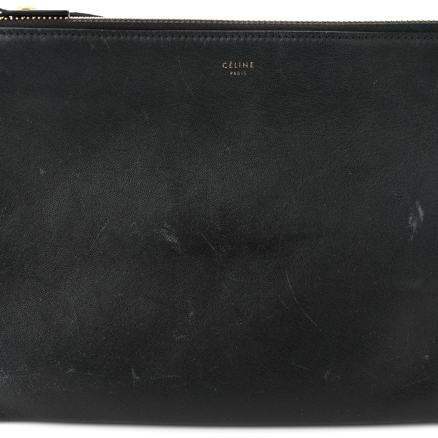 Celine Lambskin Large Trio Crossbody Bag Black 10 of 11
