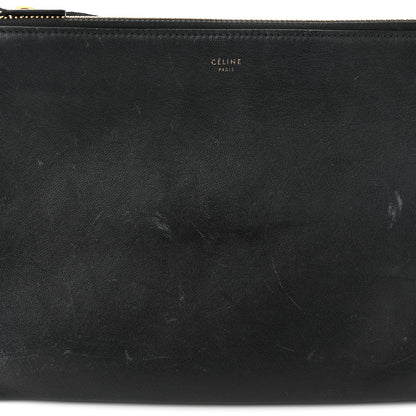 Celine Lambskin Large Trio Crossbody Bag Black 10 of 11