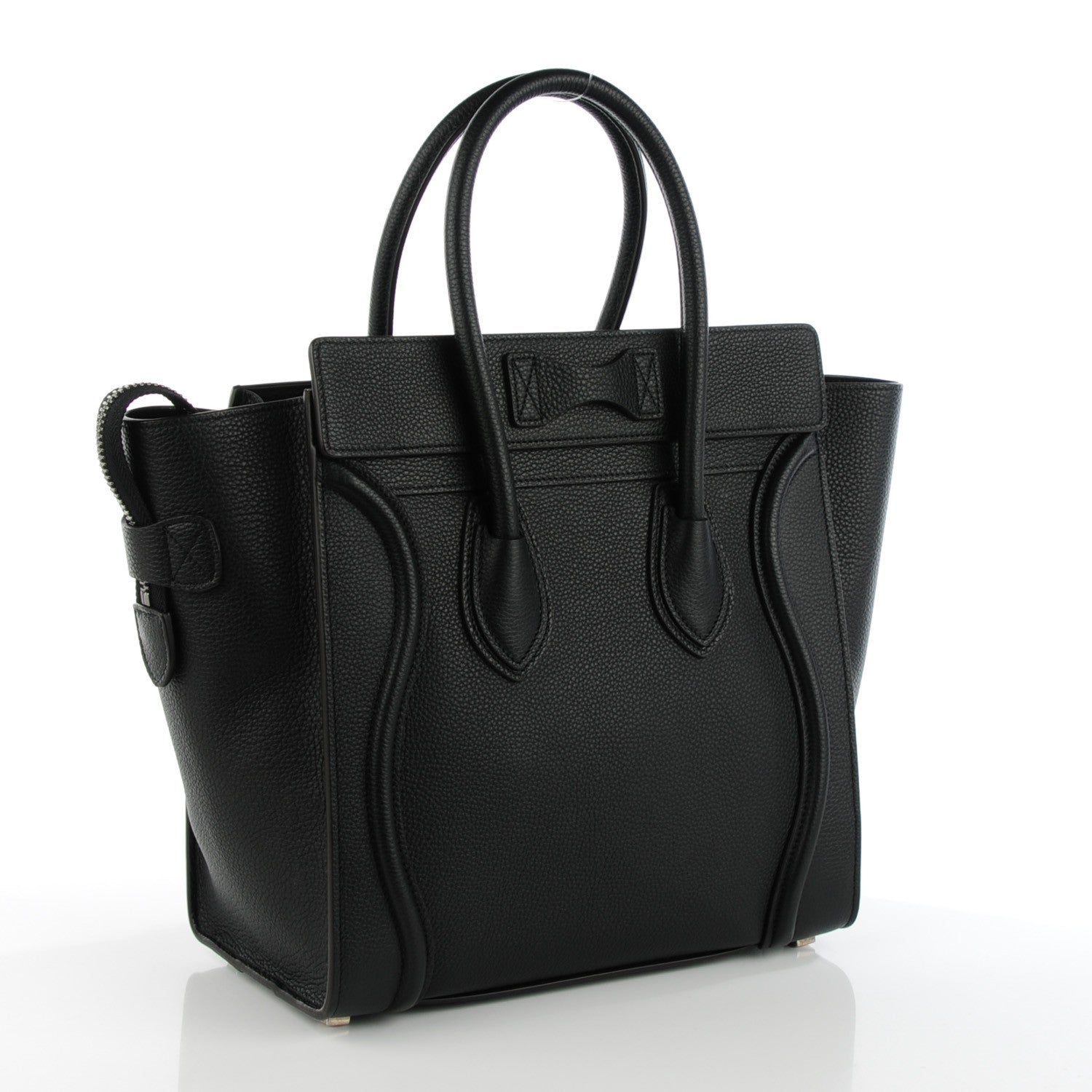 Celine Drummed Calfskin Micro Luggage Black 3 of 8