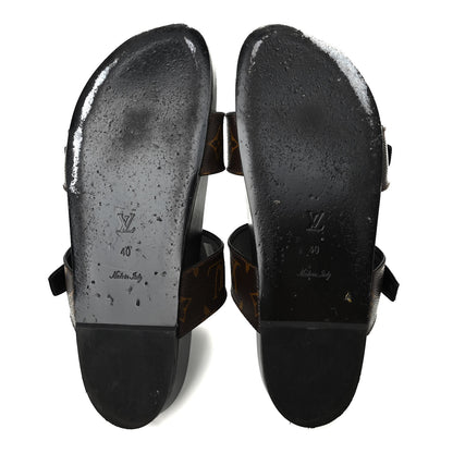 Louis Vuitton Monogram Bom Dia Mule Sandals 40 Black 5 of 7