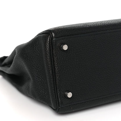 Hermes Taurillon Clemence Kelly Retourne 32 Black 9 of 14