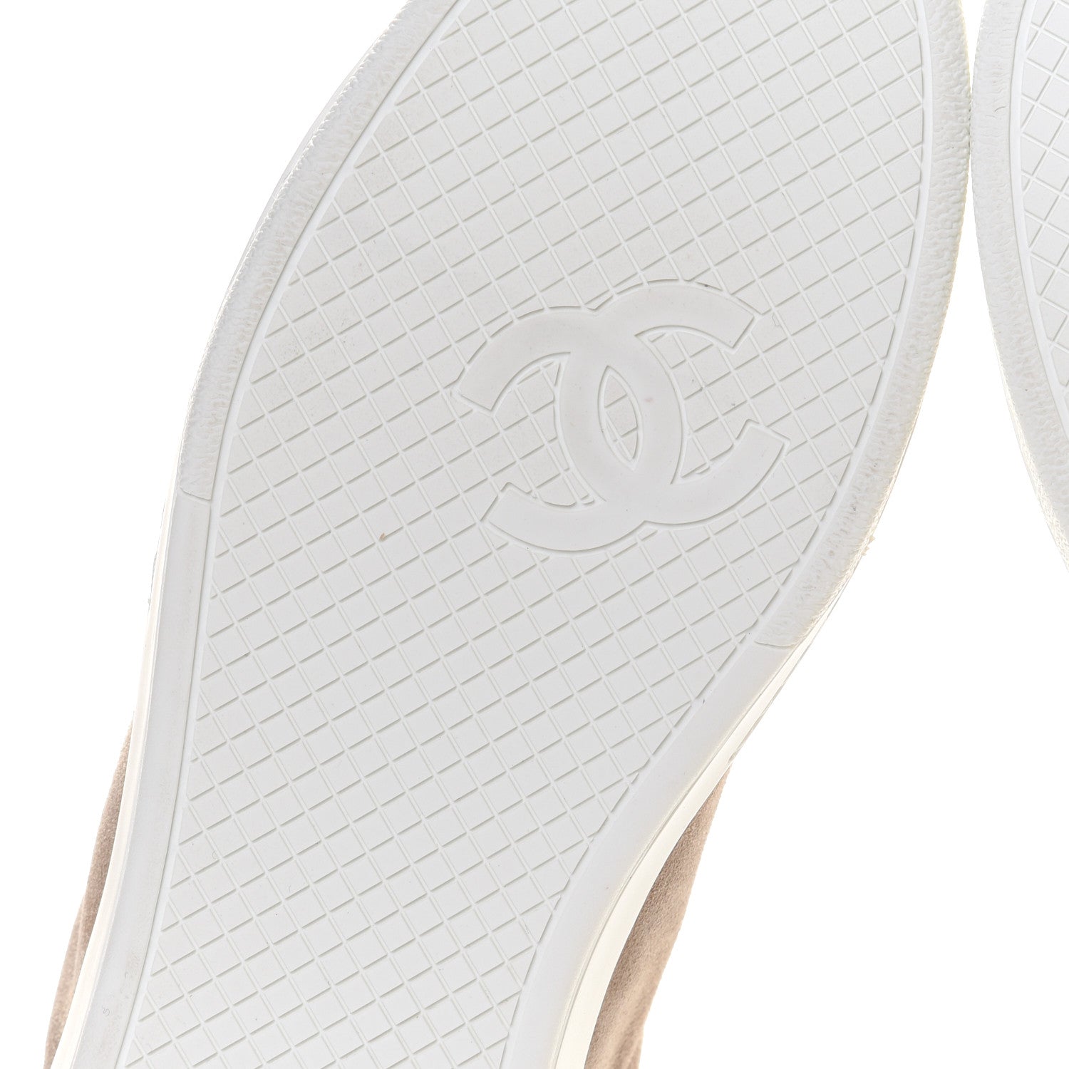 Chanel Suede Calfskin Womens Sneakers 38.5 Dark Beige 7 of 10