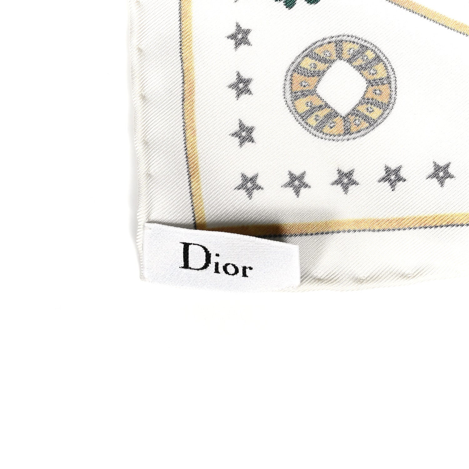Christian Dior Silk L'imperatrice Square Scarf White 2 of 6