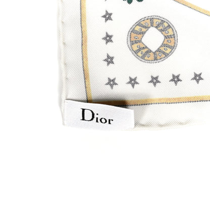 Christian Dior Silk L'imperatrice Square Scarf White 2 of 6
