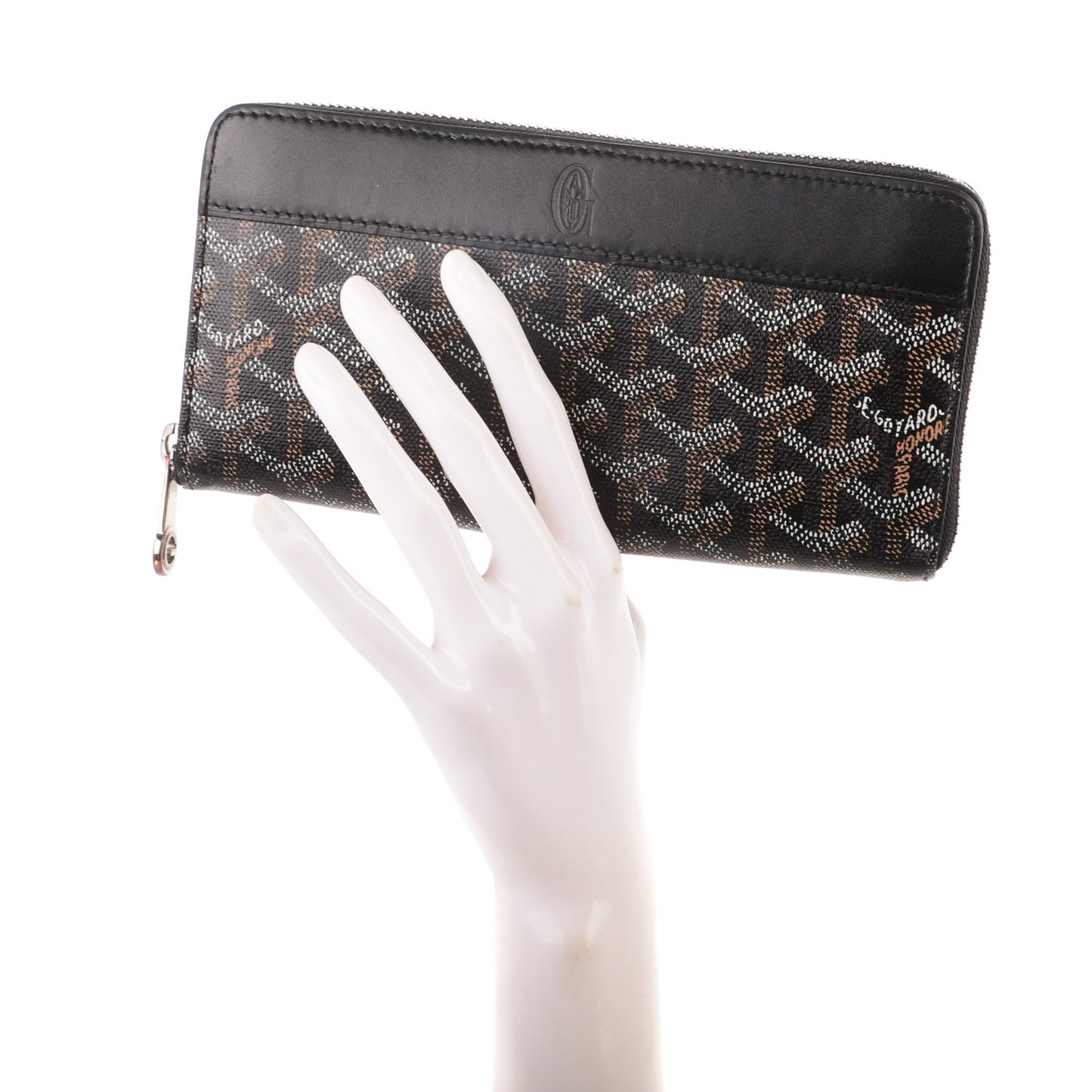 Goyardine Matignon Zip Around GM Wallet Black
