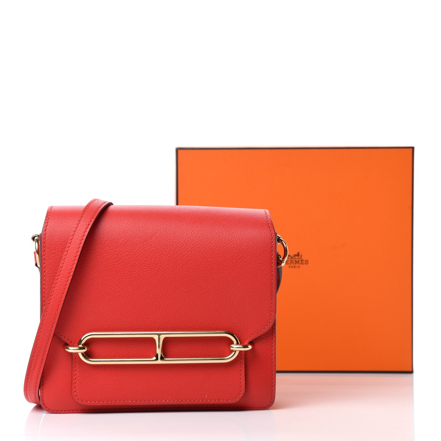 Hermes Evercolor Mini Sac Roulis Rouge De Coeur 11 of 11