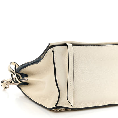 Prada Glace Calf Studded Etiquette Flap Bianco Astra 10 of 12
