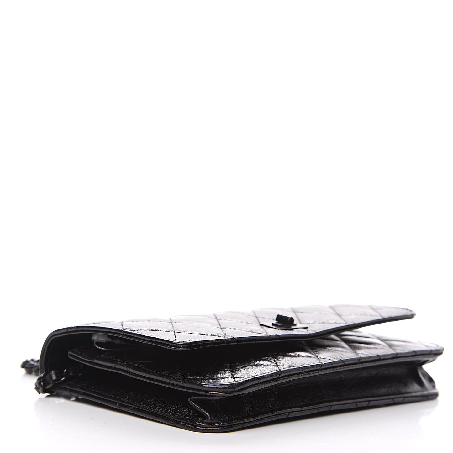 Aged Calfskin Quilted Reissue Wallet On Chain WOC So Black