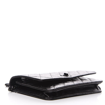Chanel Aged Calfskin Quilted Reissue Wallet On Chain WOC So Black 3 of 10