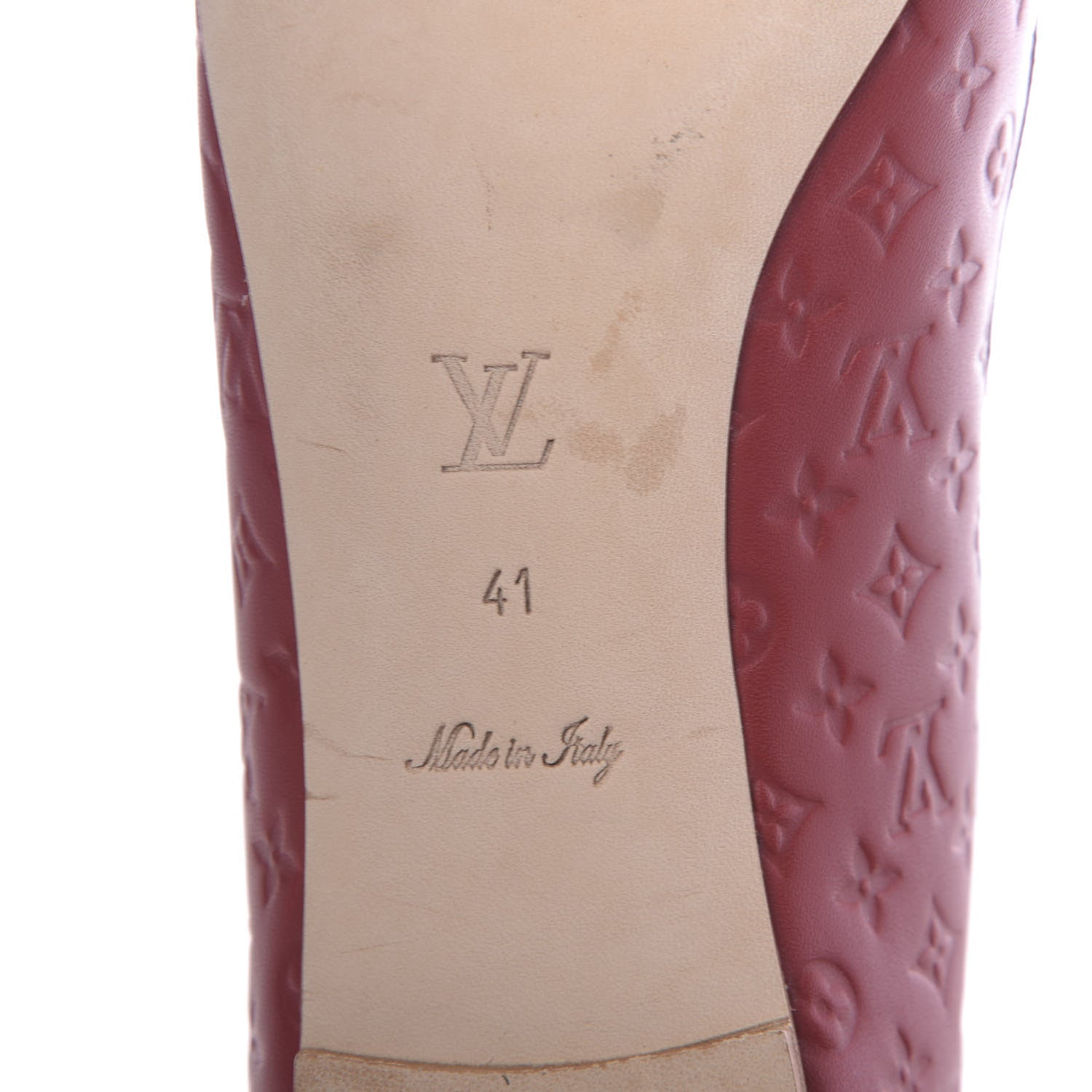 Louis Vuitton Calfskin Embossed Monogram Debbie Ballerina Flats 41 8 of 10