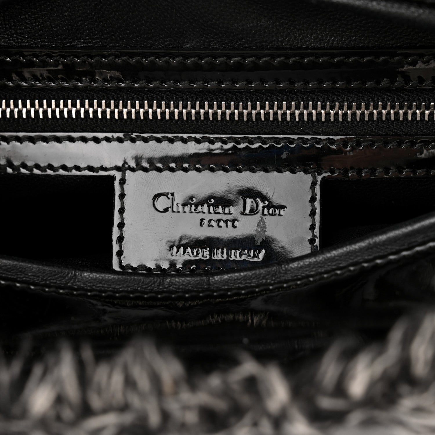 Christian Dior Tweed Cannage Large Lady Dior Black 7 of 11