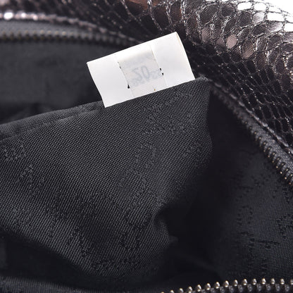Stella McCartney Metallic Snakeskin Effect Falabella Fold Over Tote Grey 8 of 9