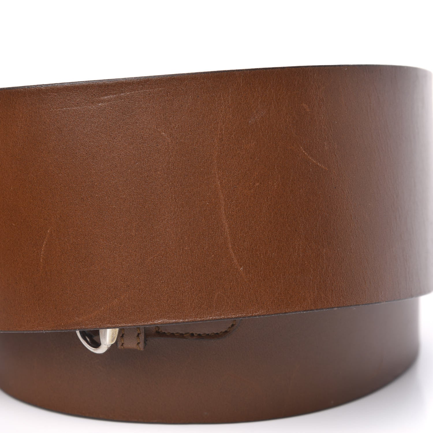 Gucci Calfskin Horsebit Wide Belt 90 36 Brown 4 of 6