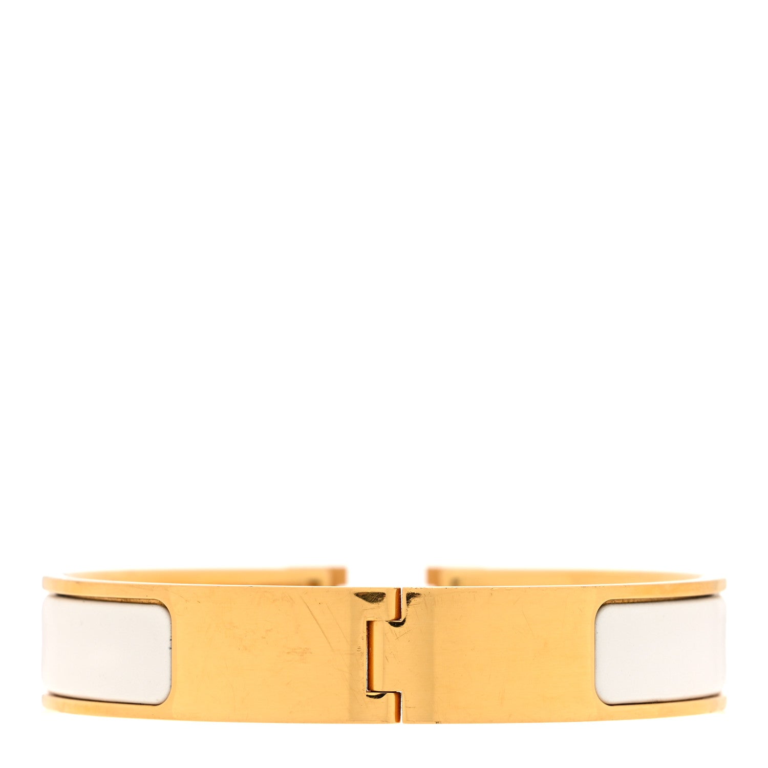 Hermes Enamel Narrow Clic Clac H Bracelet PM White 3 of 4