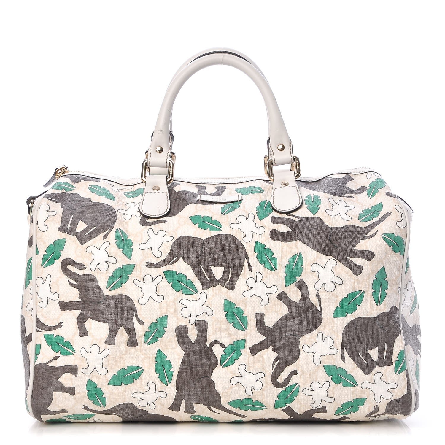 Gucci Monogram Medium Joy Boston Unicef Elephant Snowman 1 of 10