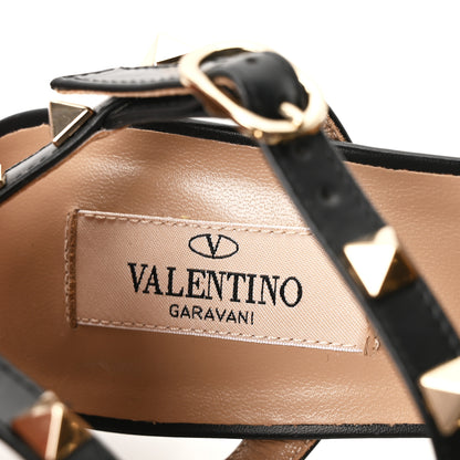 Valentino Garavani Calfskin Nappa Rockstud Ankle Strap 65mm Pumps 38.5 Black Poudre 8 of 9