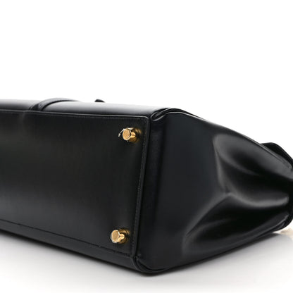 Celine Satinated Calfskin Medium 16 Top Handle Bag Black 9 of 11