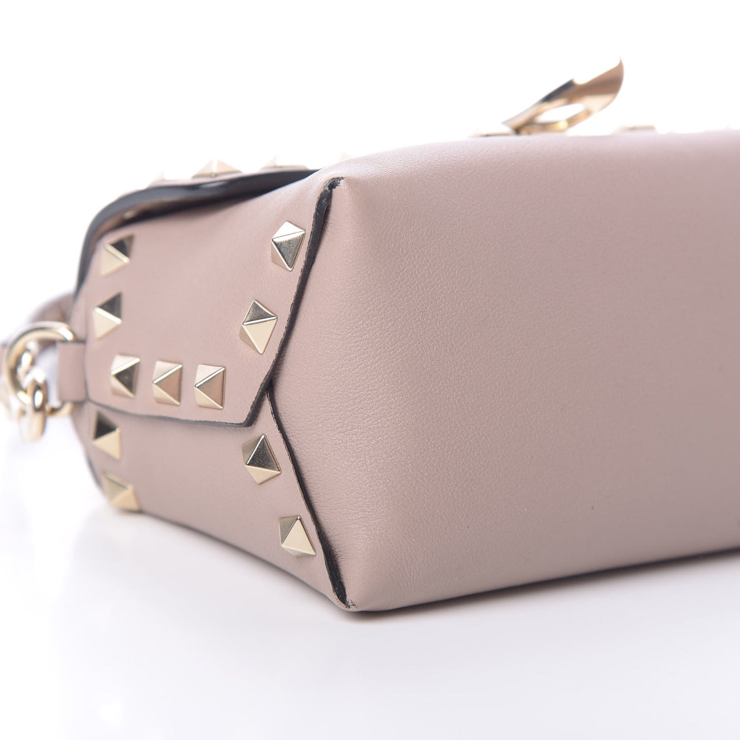 Vitello Mini Rockstud Crossbody Bag Poudre