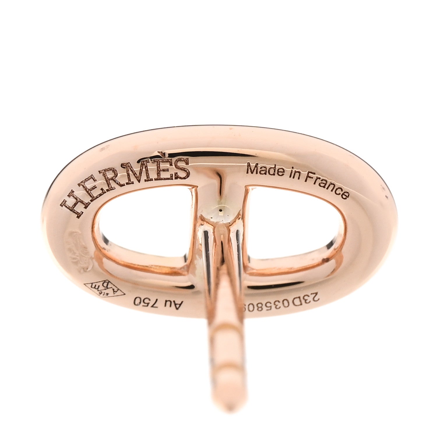 Hermes 18K Rose Gold TPM Farandole Stud Earrings 4 of 6