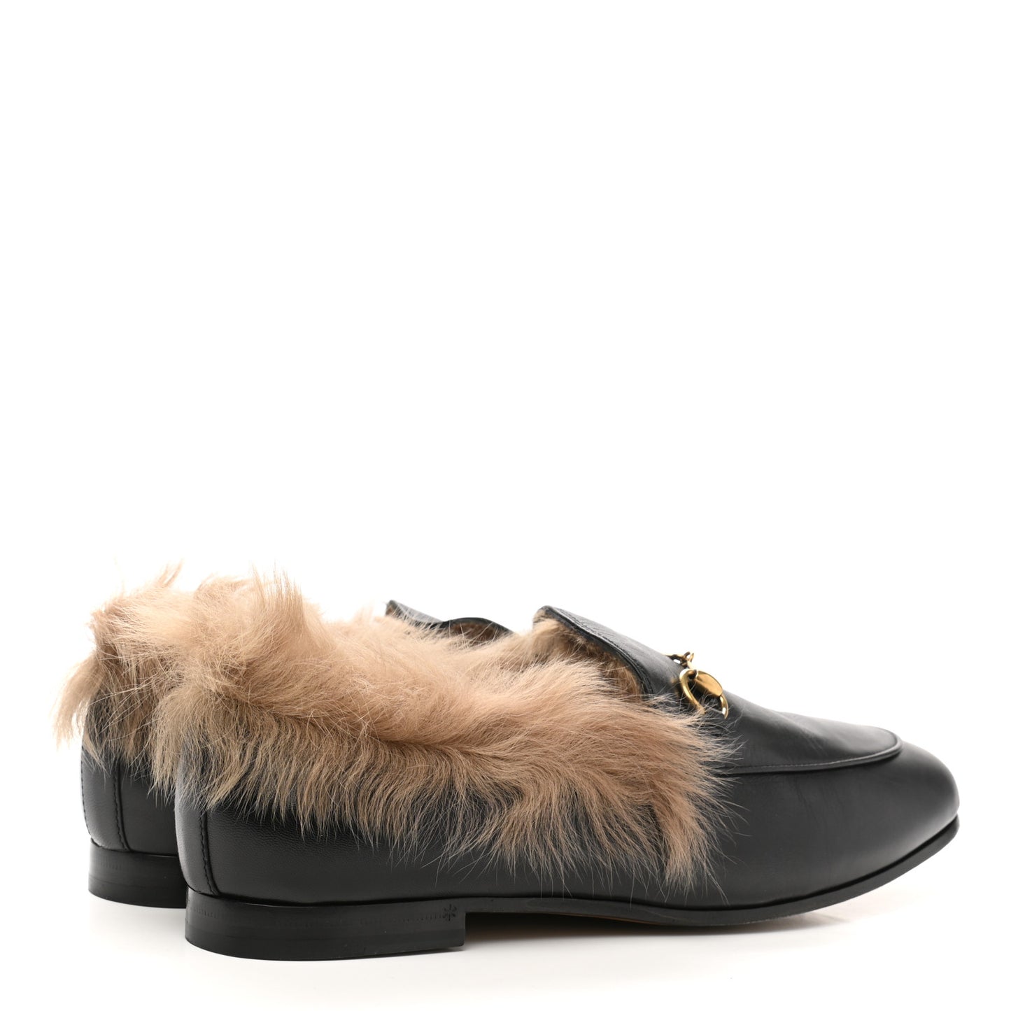 Malaga Kid Fur Womens Jordaan Loafers 40 Black Natural