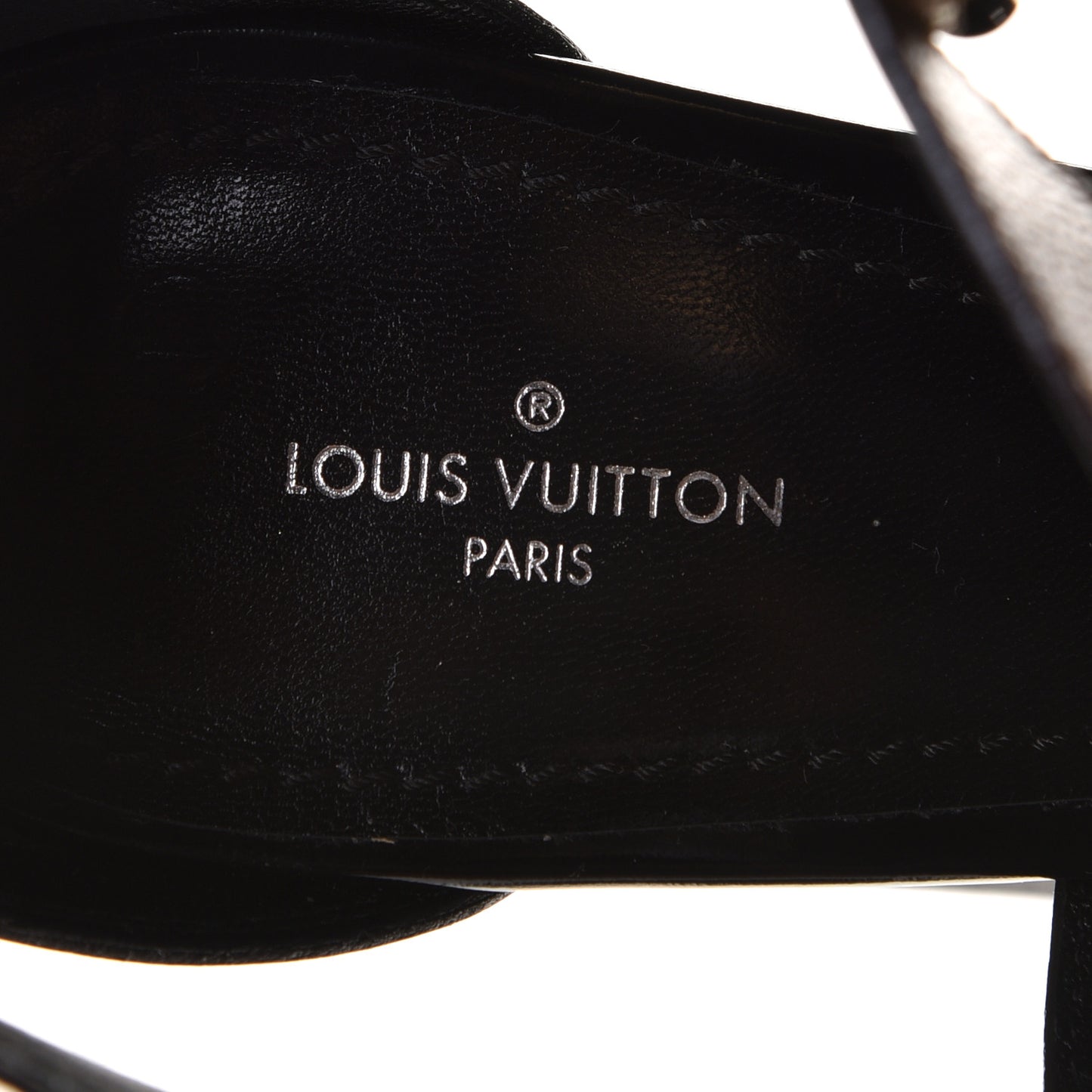 Glazed Calfskin Monogram Star Trail Sandals 41 Black