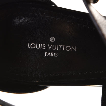 Louis Vuitton Glazed Calfskin Monogram Star Trail Sandals 41 Black 8 of 9
