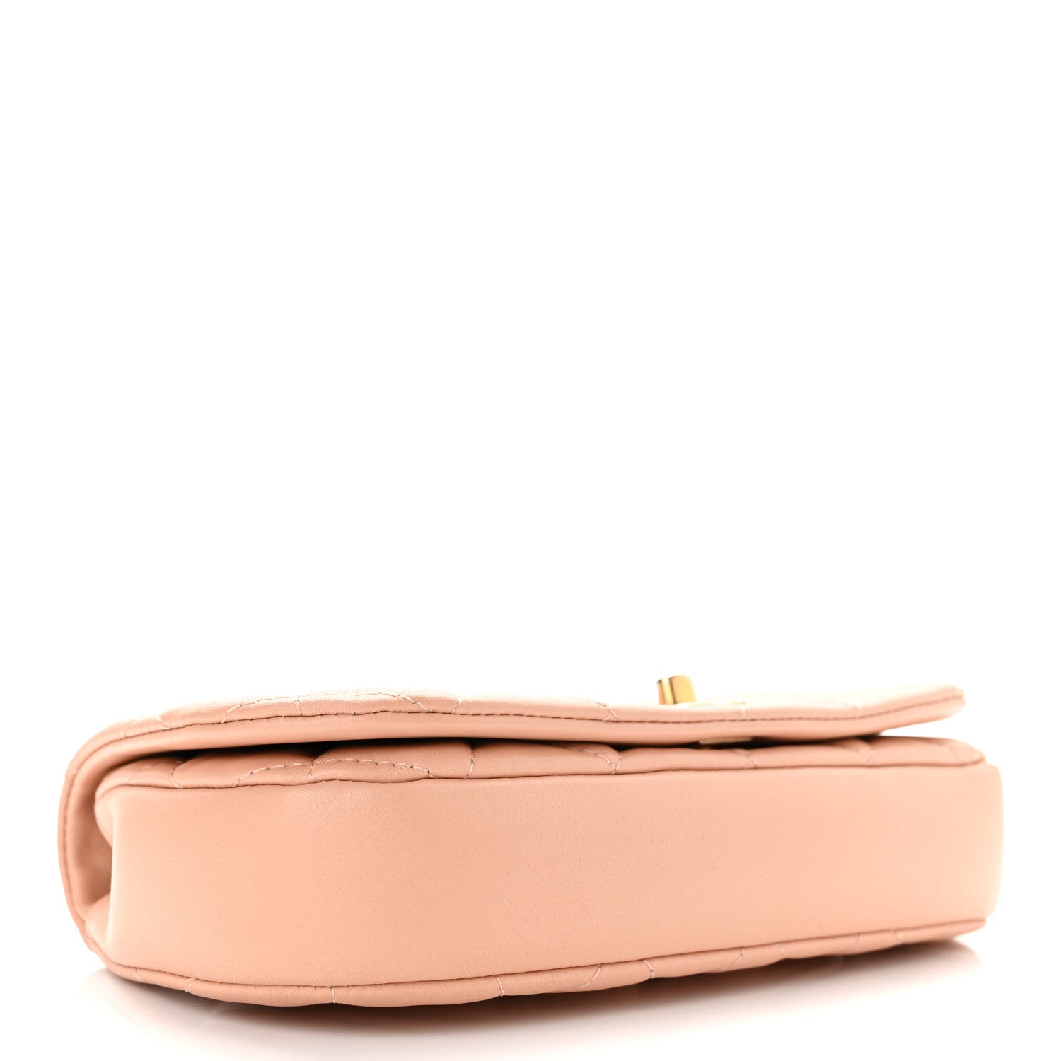 Chanel Calfskin Quilted Coco Mail Clutch With Chain Light Pink 4 of 11