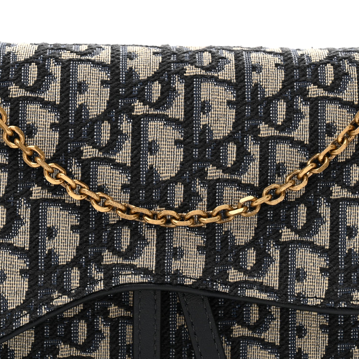 Christian Dior Oblique Saddle Chain Pouch Blue 1882484 – FASHIONPHILE
