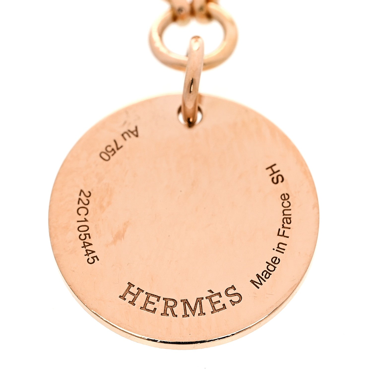 Hermes 18K Rose Gold Diamond PM Ex-Libris Bracelet SH 5 of 6