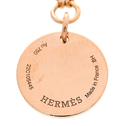 Hermes 18K Rose Gold Diamond PM Ex-Libris Bracelet SH 5 of 6