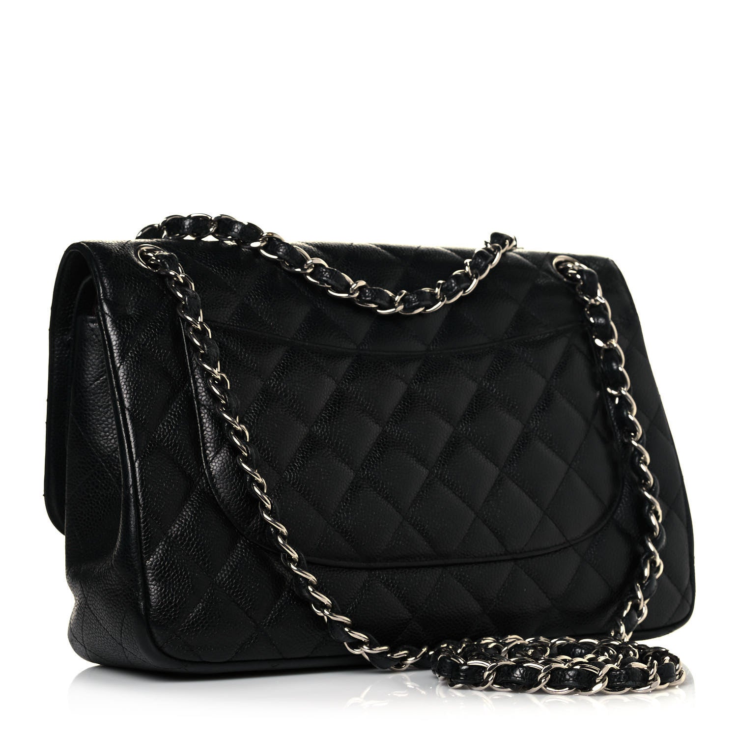 Chanel Caviar Quilted Jumbo Double Flap Black 3 of 12