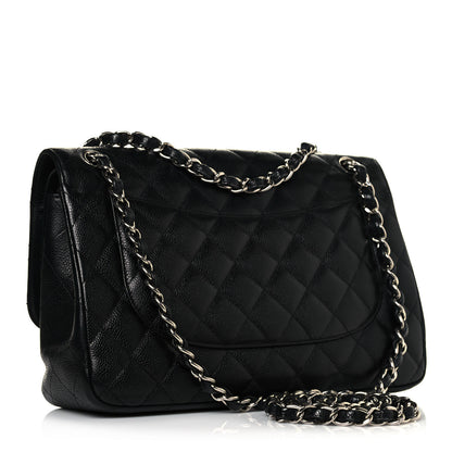 Chanel Caviar Quilted Jumbo Double Flap Black 3 of 12