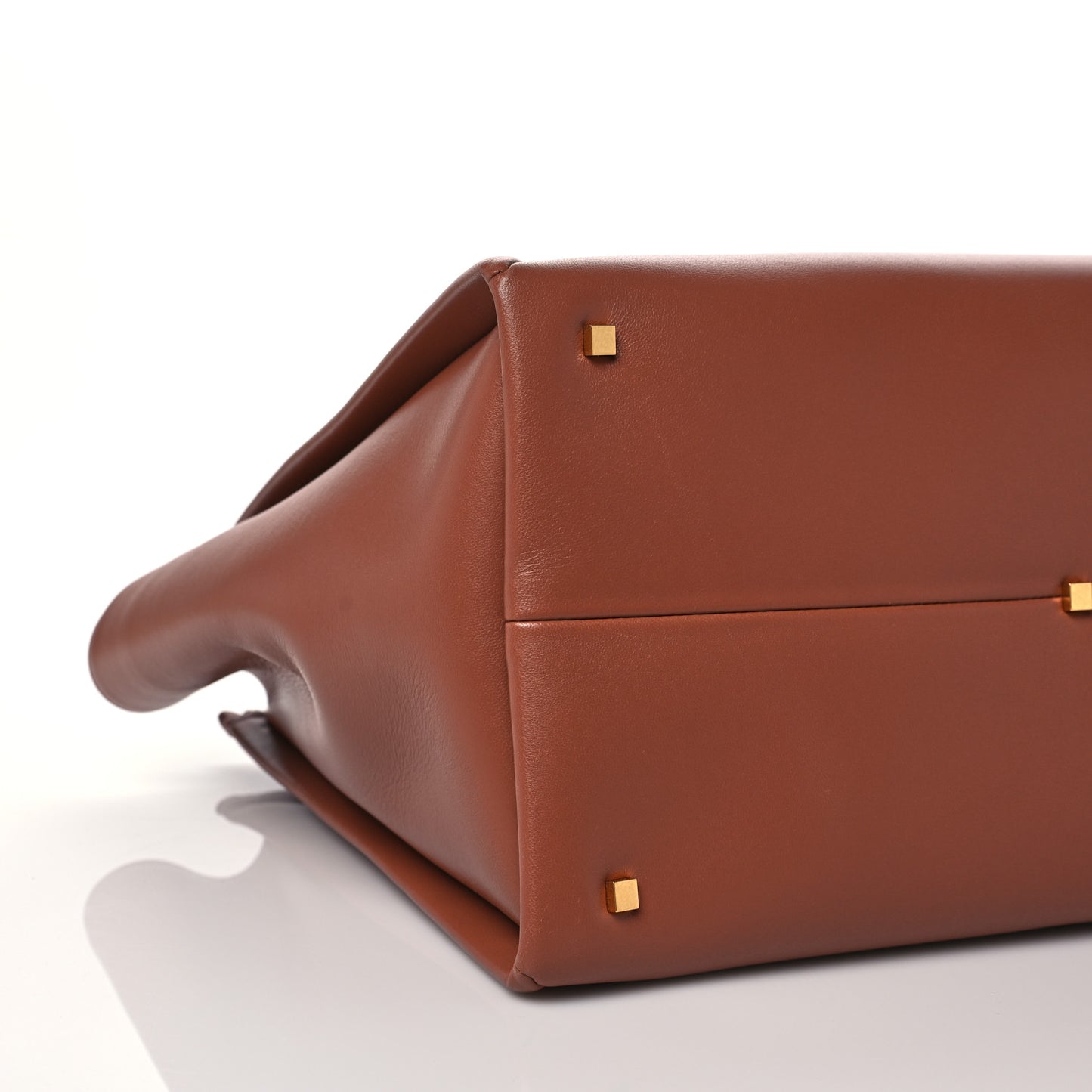 Nappa Large One Stud Handbag Gingerbread
