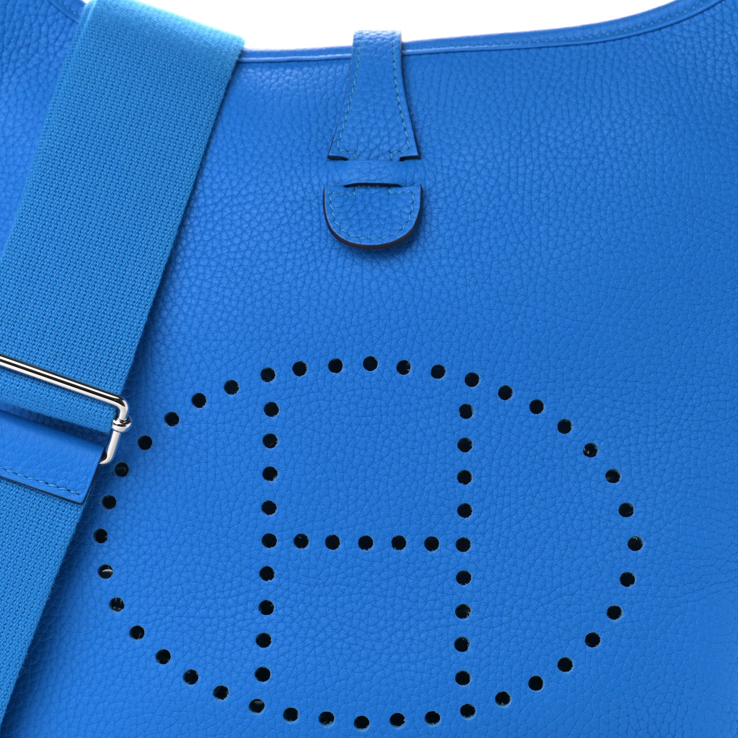Hermes Taurillon Clemence Evelyne III PM Bleu Hydra 7 of 10
