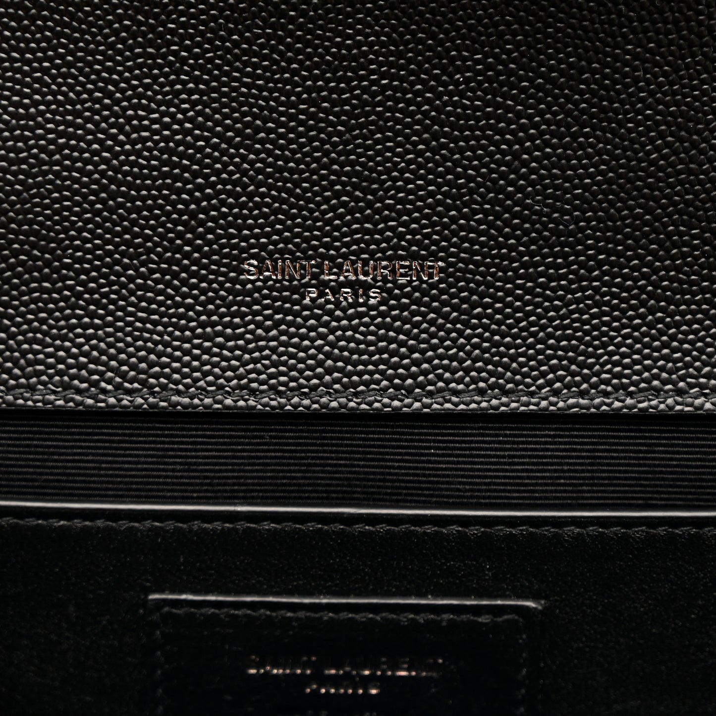 Grain De Poudre Textured Mixed Matelasse Triquilt Medium Monogram Monochrome Satchel Black