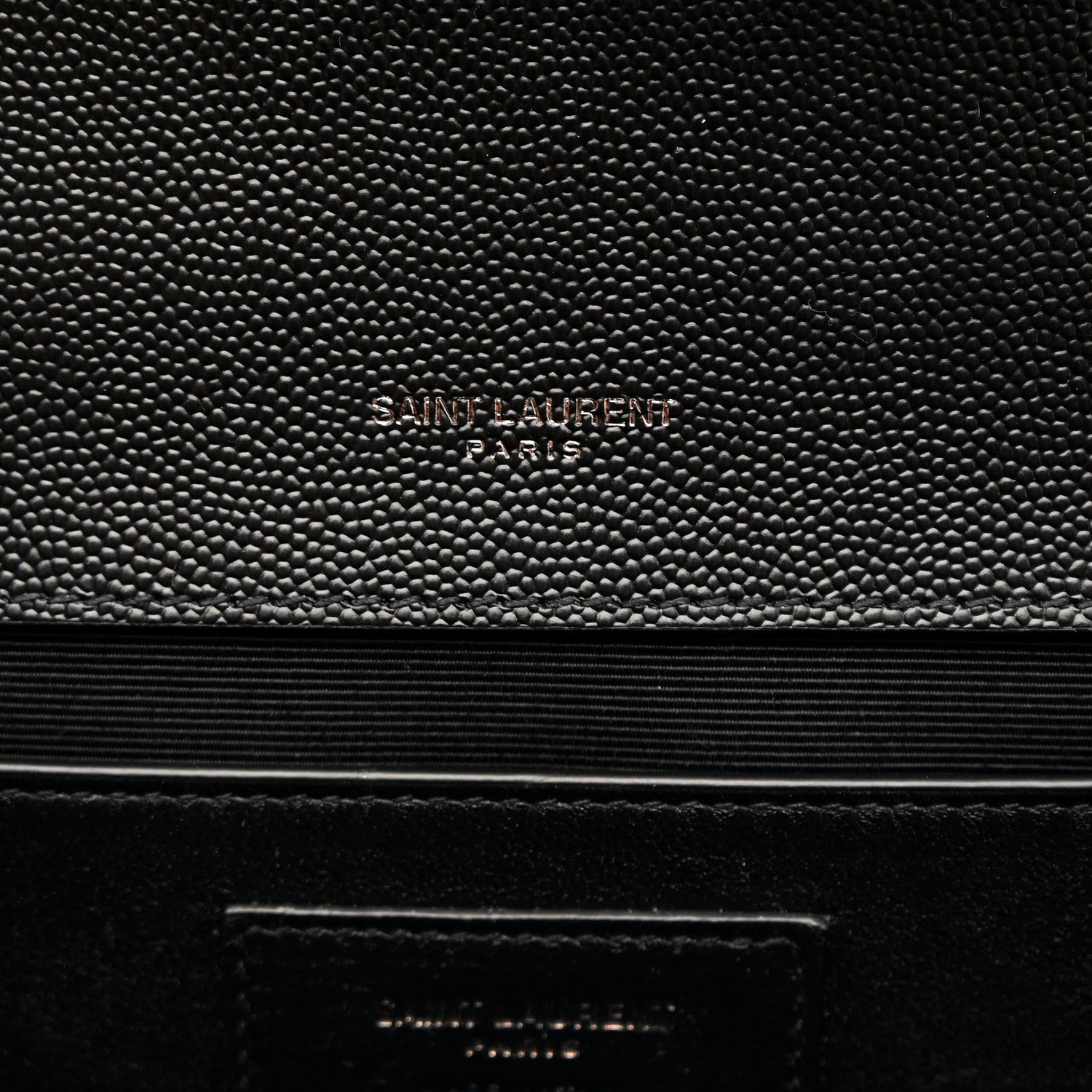 Saint Laurent Grain De Poudre Textured Mixed Matelasse Triquilt Medium Monogram Monochrome Satchel Black 10 of 19