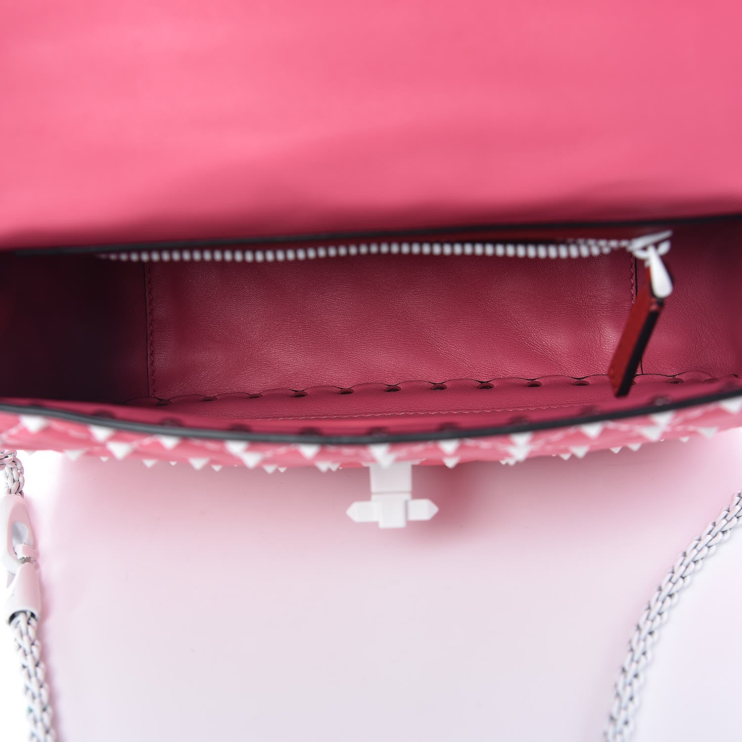 Valentino Garavani Lambskin Medium Free Rockstud Spike Shoulder Bag Shadow Pink 5 of 12