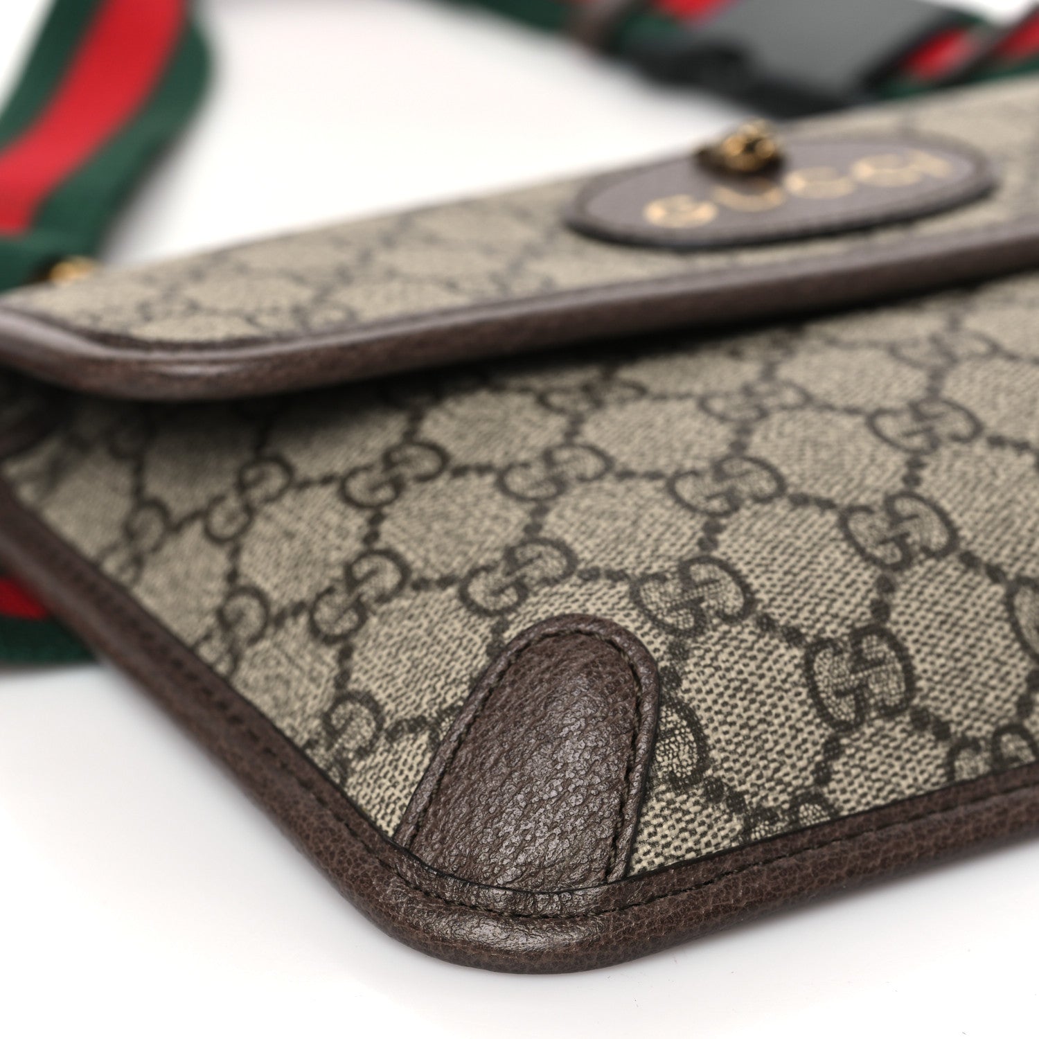 Gucci GG Supreme Monogram Neo Vintage Web Belt Bag Brown 8 of 9