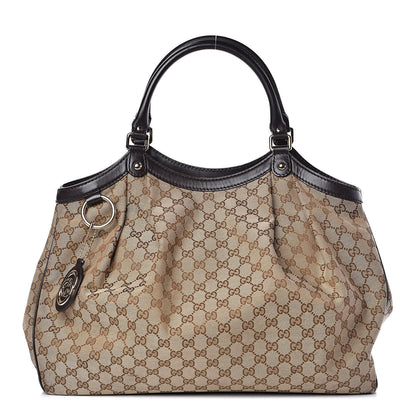 Gucci Monogram Large Sukey Tote Dark Brown 1 of 11