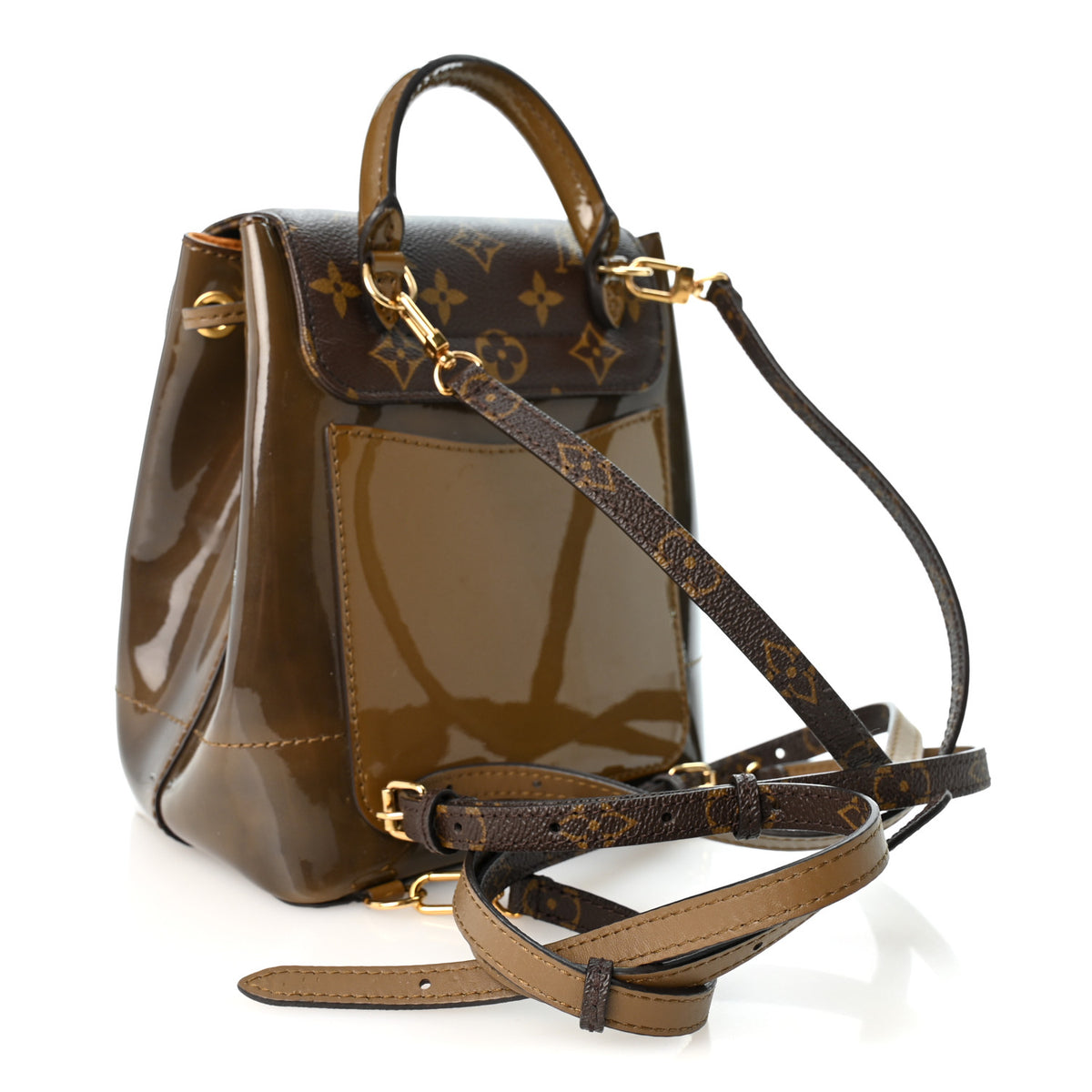 Louis Vuitton Patent Monogram Hot Springs Backpack Vert Bronze 5 of 19