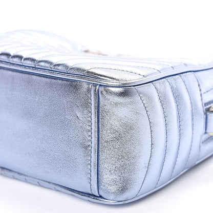 Prada Metallic Nappa Impunture Diagramme Crossbody Pervinca Mordore 7 of 7