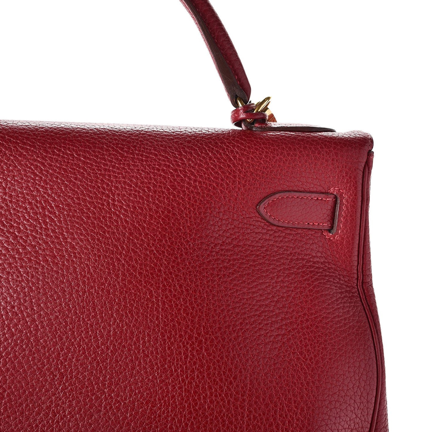 Taurillon Clemence Retourne Kelly 32 Rouge Garance
