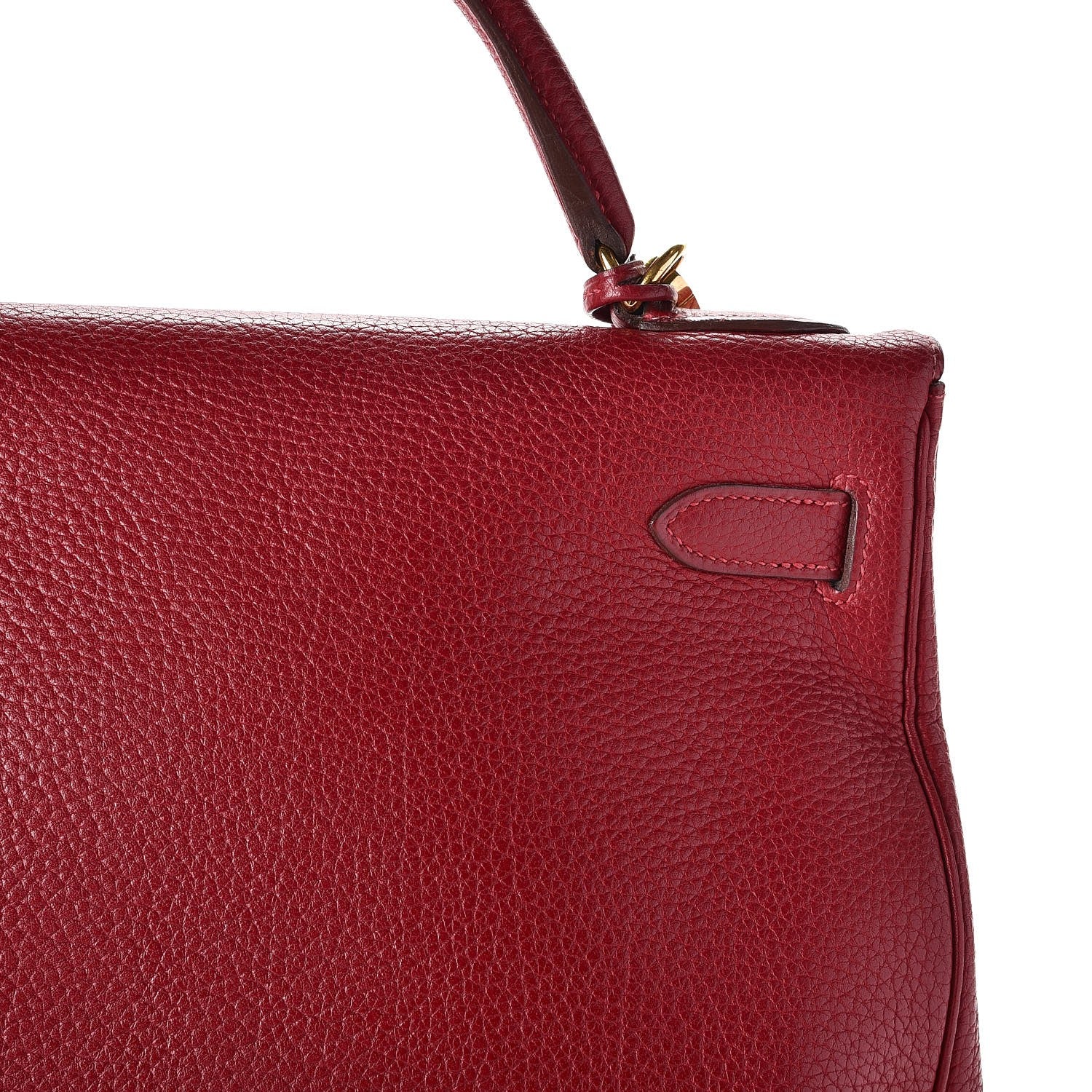 Hermes Taurillon Clemence Retourne Kelly 32 Rouge Garance 12 of 41