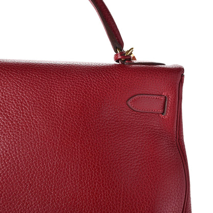 Hermes Taurillon Clemence Retourne Kelly 32 Rouge Garance 12 of 41
