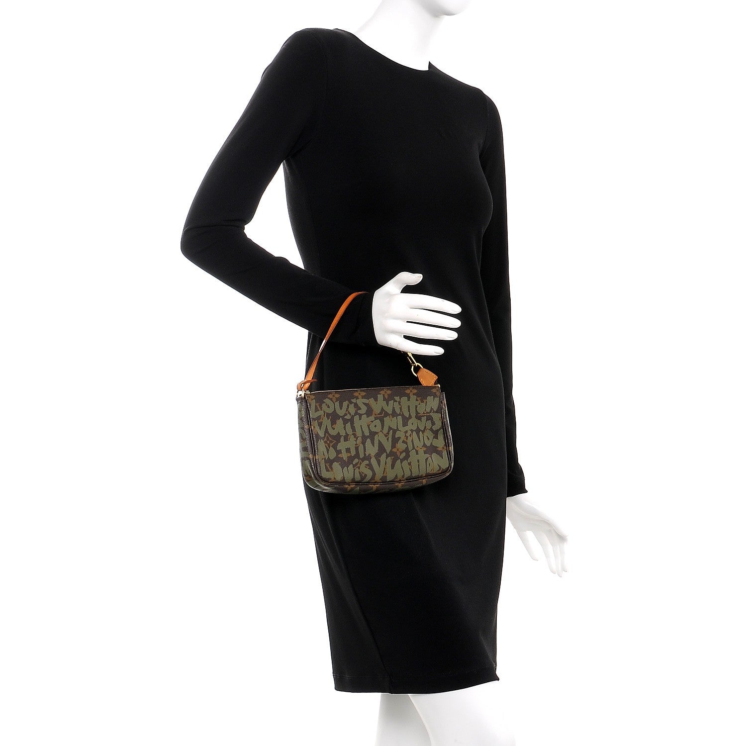 Louis Vuitton Monogram Graffiti Pochette Accessories Kaki 2 of 7