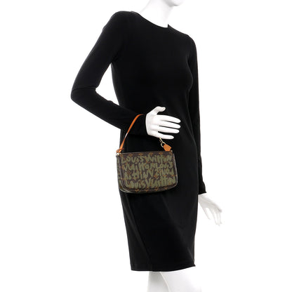 Louis Vuitton Monogram Graffiti Pochette Accessories Kaki 2 of 7