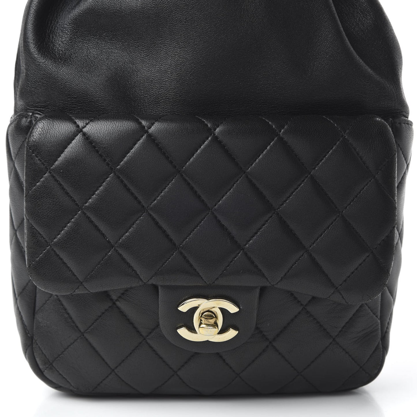 Lambskin Quilted Small in Seoul Backpack Black