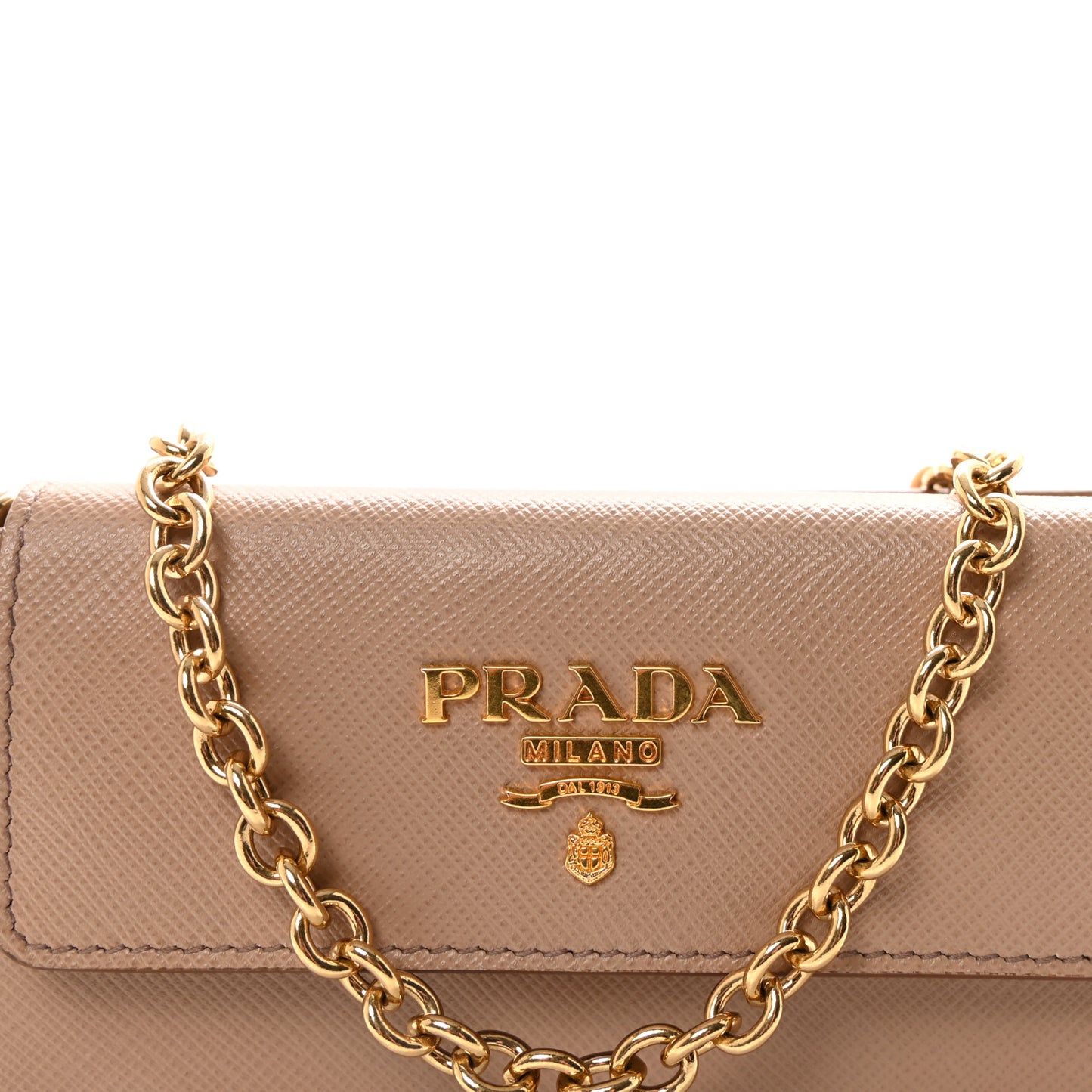 Saffiano Chain Wallet Cammeo